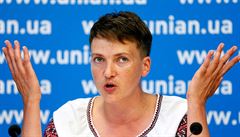 Nadija Savčenková na tiskové konferenci. | na serveru Lidovky.cz | aktuální zprávy