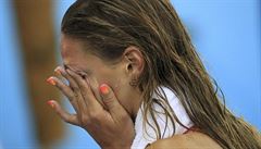 Ruská plavkyn Julia Jefimovová smutní, e nezískala zlato.