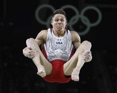 Americký gymnasta Chris Brooks na olympiád v Riu.