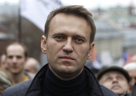 Vůdce ruské opozice Alexej Navalnyj na demonstraci vyzval občany, aby vyšli do...
