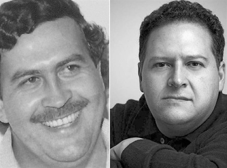 Narkobaron Pablo Escobar (vlevo) a jeho syn Sebastián Marroquín.