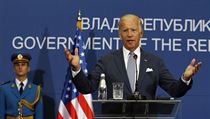 Viceprezident Spojench stt americkch Joe Biden hovo na nvtv Blehradu.
