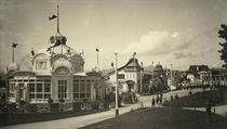 Nmeckoesk vstava Liberec 1906. Pavilon plzeskho pivovaru.