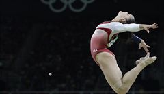 Americká gymnastka Lauren Hernandezová na olympiád v Riu.