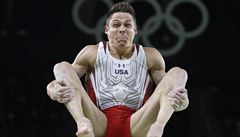 Americký gymnasta Chris Brooks na olympiád v Riu.