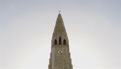 1. Luteránský kostel Hallgrímskirkja v Reykjavíku. Nejvtí kostel na Islandu...