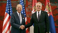 Viceprezident Spojených stát amerických Biden a srbský prezident Nikolic...