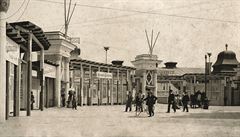 Nmeckoeská výstava Liberec 1906 hlavní vchod.