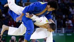 tvrtfinále olympijského turnaje mezi Lukáem Krpálkem a Japoncem Hagou.