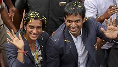 První indický dvojnásobný olympijský medailista - badmintonistka P.V. Sindhuová...