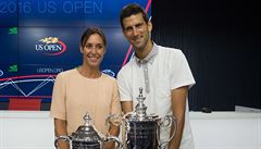 Obhájcit trofejí z US Open - Flavia Pennettaová a Novak Djokovi.