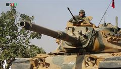 Turecké tanky v Sýrii.