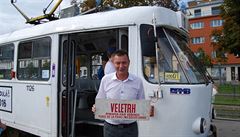 Vy�azená brn�nská tramvaj.