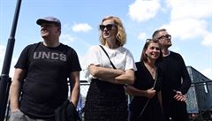 David Novotný, A�a Geislerová, Gabriela Mí�ová a producent Viktor Tau�.