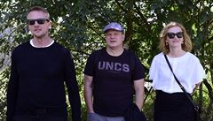 Producent Viktor Tau� a herci David Novotný a A�a Geislerová.