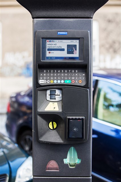 Parkovací automat v Praze.