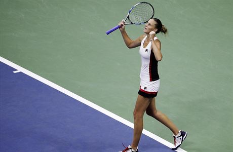 Karolína Plíková po vyhraném semifinále nad Serenou Williamsovou.