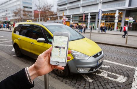 Mobiln aplikace Uber.