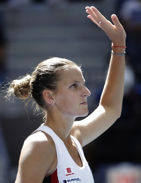 Karolína Plíková slaví postup do semifinále US Open.