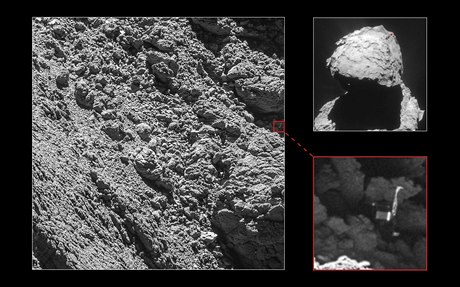 Sonda Rosetta pořídila první snímky robota Philae od zahájení mise.