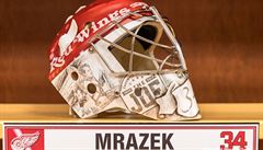 Maska Petra Mrázka pro novou sezonu v Detroitu.