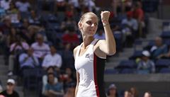 Karolína Plíková slaví postup do semifinále US Open.