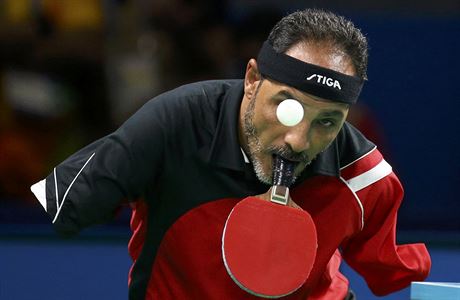 Egyptsk stoln tenista Ibrahim Hamadtou na paralympid v Riu.