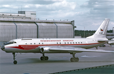 Stroj Tu-104 spolenosti SA ve védském Stockholmu v roce 1971.
