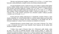 4. strana rozsudku v kauze Peroutka, který dorazil na Hrad.