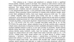 11. strana rozsudku v kauze Peroutka, který dorazil na Hrad.