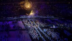 Kotel na závreném ceremoniálu paralympijských her v Riu.