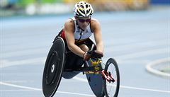 Marieke Vervoortová vybojovala v jízd na vozíku na trati 400 metr stíbrnou...