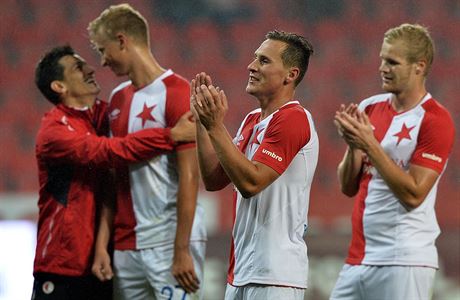 Utkání 7. kola první fotbalové ligy: Slavia Praha - Slovan Liberec. Hrái...