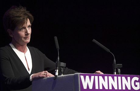 Diane Jamesová poté, co se stala novou pedsedkyní euroskeptické strany UKIP.