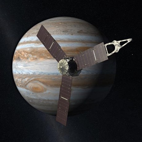 Jupiter je nejvtí planetou slunení soustavy.