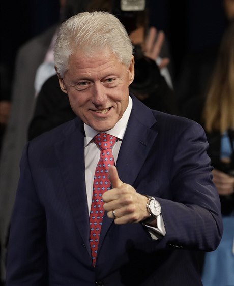Bývalý americký prezident a manel Hillary Clintonové, Bill Clinton.