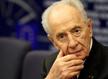 imon Peres v Evropském parlamentu ve trasburku.