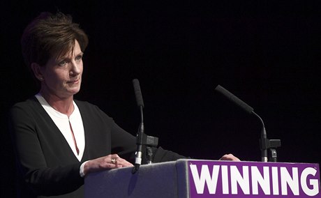 Diane Jamesová poté, co se stala novou pedsedkyní euroskeptické strany UKIP.