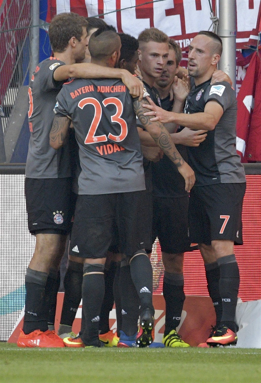 Radost fotbalist� Bayernu Mnichov.