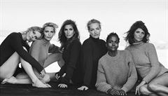 Modelky Eva Herzigová, Nadja Auermannová, Cindy Crawfordová, Tatjana Patitzová,...