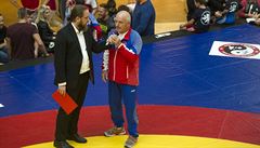 Wrestlingová show v obchodním centru Arkády Pankrác, moderátor Michal Petrgál s...