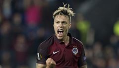 AC Sparta Praha - Inter Milán.Václav Kadlec se raduje ze druhého gólu v síti...