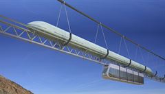 Trat vysoko nad zemským povrchem umoují, aby se vlaky SkyWay pohybovaly na...