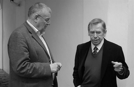 Václav Havel s Karlem Hvíalou.