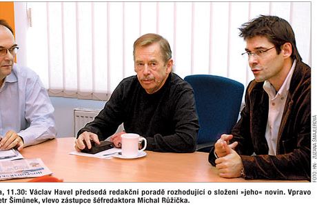 Václav Havel si v roce 2007 na jeden den vyzkouel práci éfredaktora...