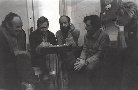 Jan Ruml a Václav Havel na setkání.