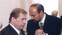 Václav Havel a Tomáš Halík na konferenci na Hradě v roce 1999.
