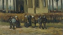 Obraz Farnci opoutj kostel v Nuenenu od Vincenta van Gogha.