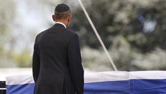 Americký prezident Barack Obama uctil památku zesnulého imona Perese.