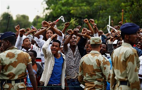 První protesty v Oromiji začaly v roce 2014 kvůli plánovanému rozšiřování Addis...